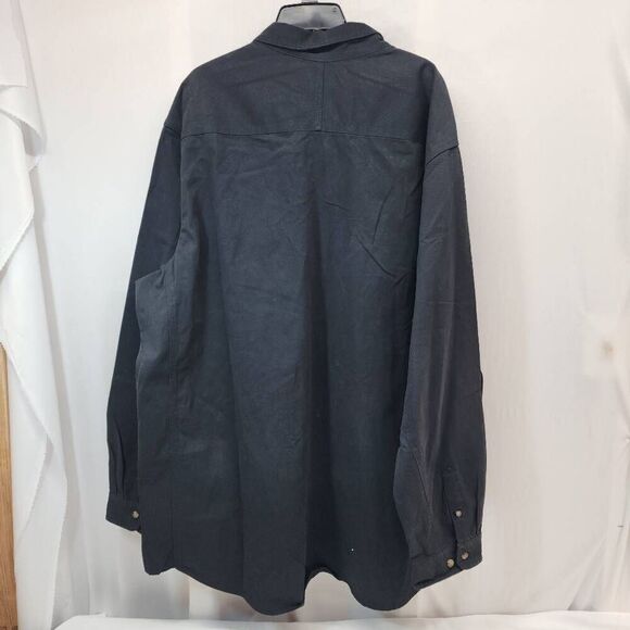 Wrangler® RIGGS Size 3XT Workwear® Long Sleeve Button Down Solid Twill Work Shir - Picture 3 of 10